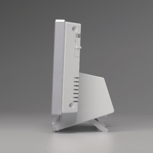 Seiko Clock SQ324W Alarm Clock, Always-On, Radio-Controlled, Digital, Calendar, Temperature and Humidity Display, White, 82 x 206 x 51mm, Visible at N