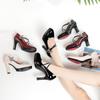 Qipao Women's Chunky Heel Leather Platform Shoes