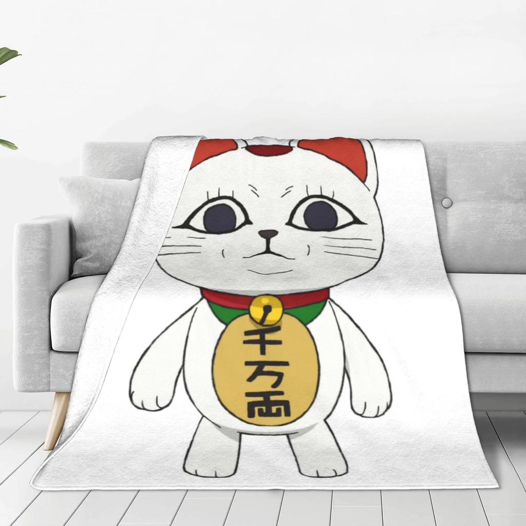 Turbo Granny Cat Flannel Blankets Winter Soft Warm Throw Blanket for Girls Boys Bedroom Graphic Bedspread Sofa Bed Cover