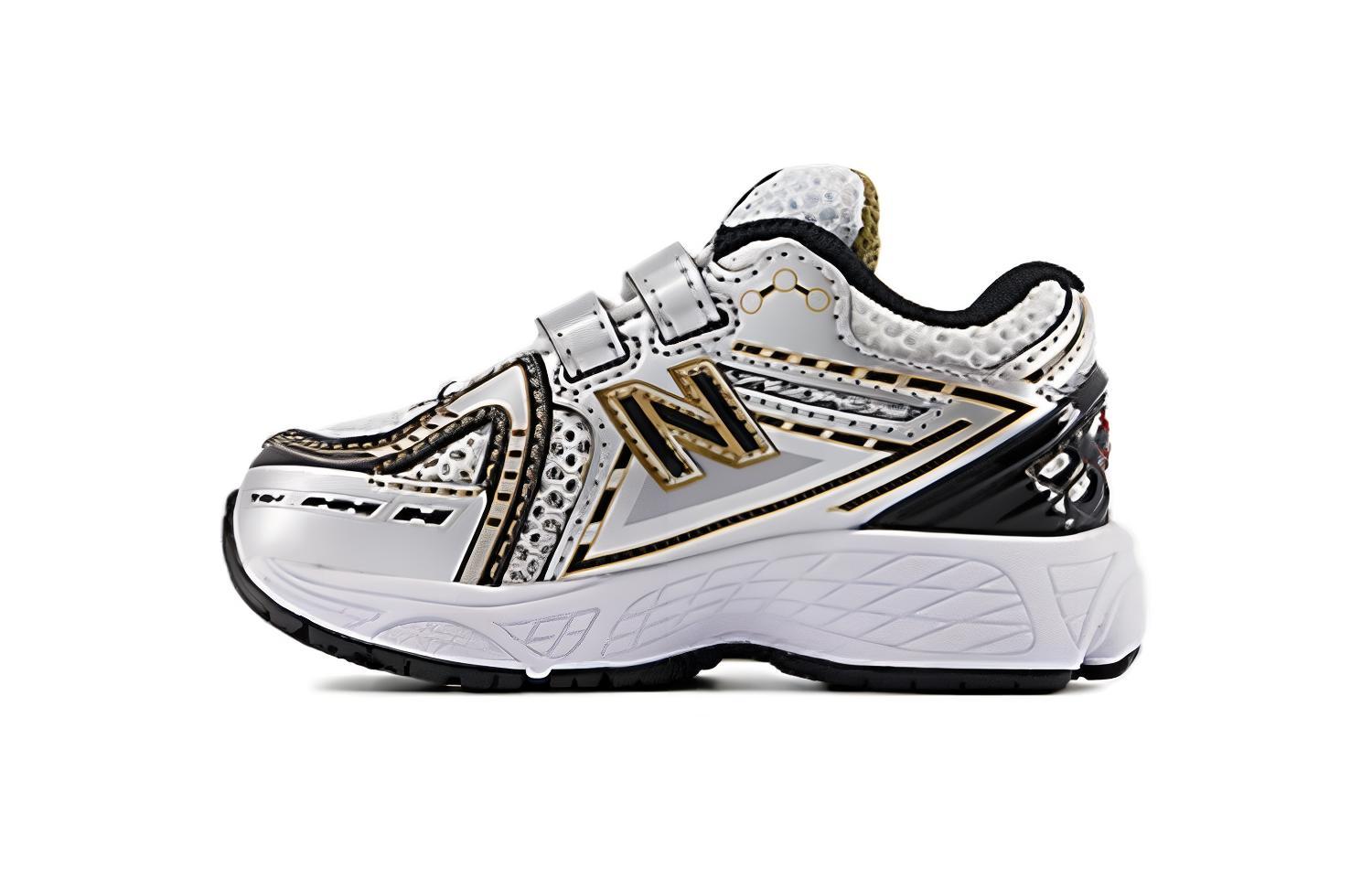 New Balance 1906 ЛИПУЧКИ Удобная Амортизация Износостойкие Низкие Кроссовки для Малышей Золотой Серебристый IV1906RA 23.5