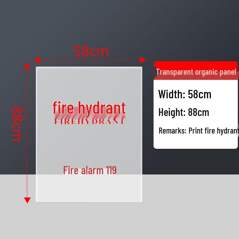 Transparent Acrylic Fire Hydrant Box Door Panel