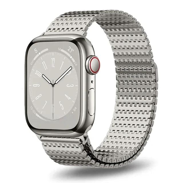 Luxury Magnetic Strap for Apple Watch 11 10 9 8 Band Ultra 3 2 49mm 46 44 45mm Titanium Color Bracelet for iWatch 7 se 6 40 41mm
