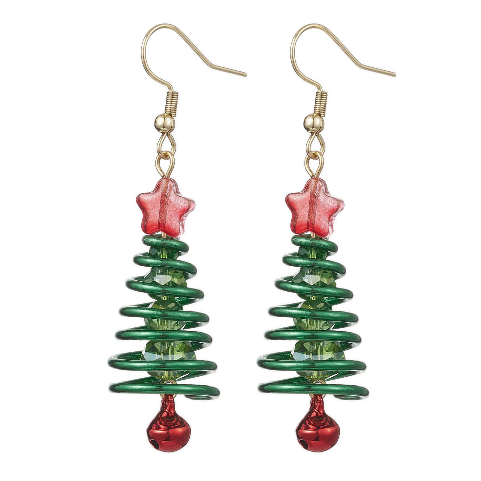 Самые продаваемые креативные серьги-звезды для рождественской елки - Украшения в европейском и американском стиле
