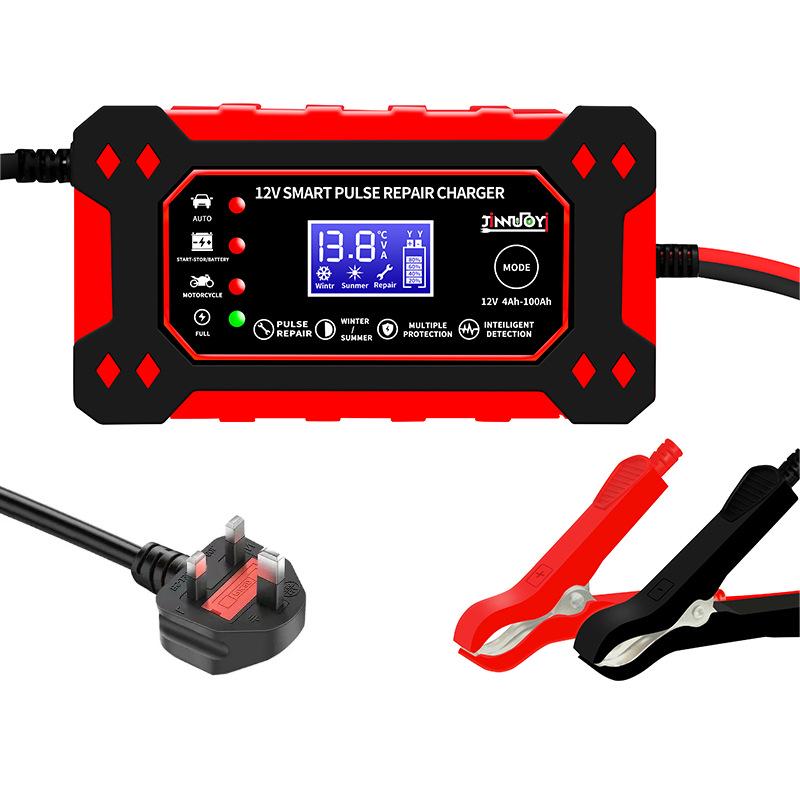 12V 6A Smart Pulse Lead-Acid Battery Charger for Car and Motorcycle