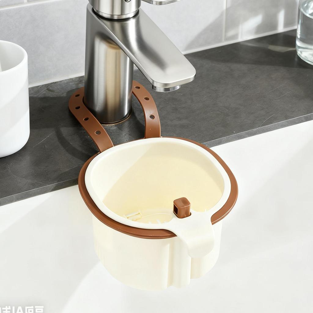 Küchenspülbecken Abfluss Hängekorb Küchen Essensfänger Gemüse Abtropfregal Wasserhahn Schmutzabscheider Filter für Wohnheim Hotel