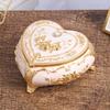 Nordischer Stil Leichter Luxus Ringaufbewahrungsbox Exquisite Herzförmige Schmuckschatulle Klappdeckel Stil mit Spiegel Schmuck Halskette