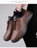 Men's Waterproof No-Tie Leather Sports Shoes - Versatile Black Business Casual