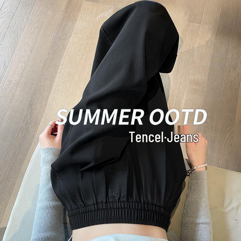 2025 New Women's High Waist Black Jeans - Petite, Casual, Slimming, Straight, or Wide Leg Options for Spring and Autumn.