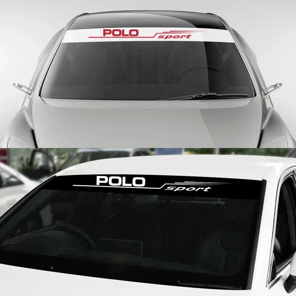Car Exterior Front Window Sticker Windshield Sport Decals for Volkswagen VW POLO Logo Badge Vinyl Film Waterproof AccessoriesZH0