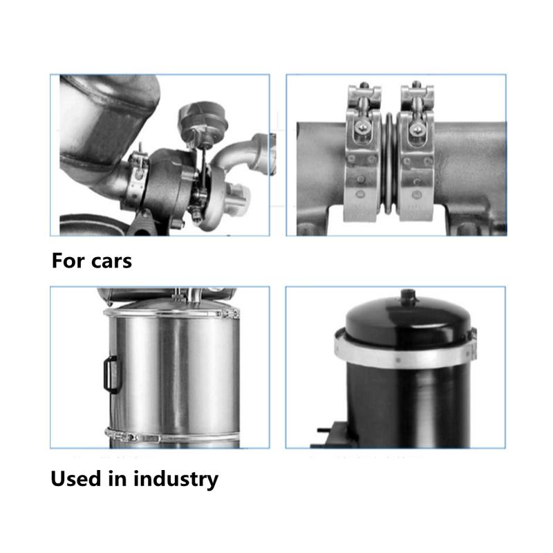 Universal 3" Inch 2" Inch Stainless Steel V-Band Turbo Downpipe Exhaust Clamp Vband 76mm 50mm