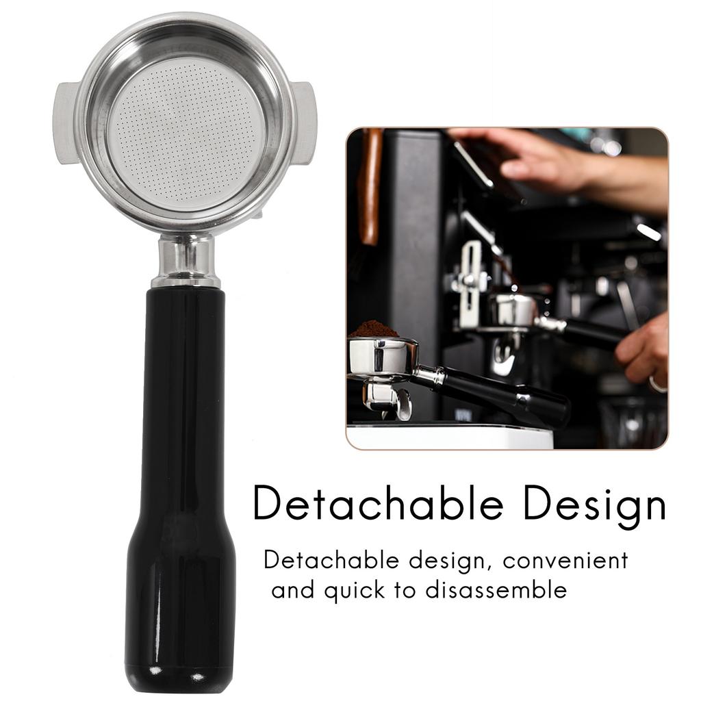 58MM Stainless Steel Coffee Machine Bottomless Filter Holder Portafilter for Rocket/ Expobar Double Mouth/ E61/ FAEMA