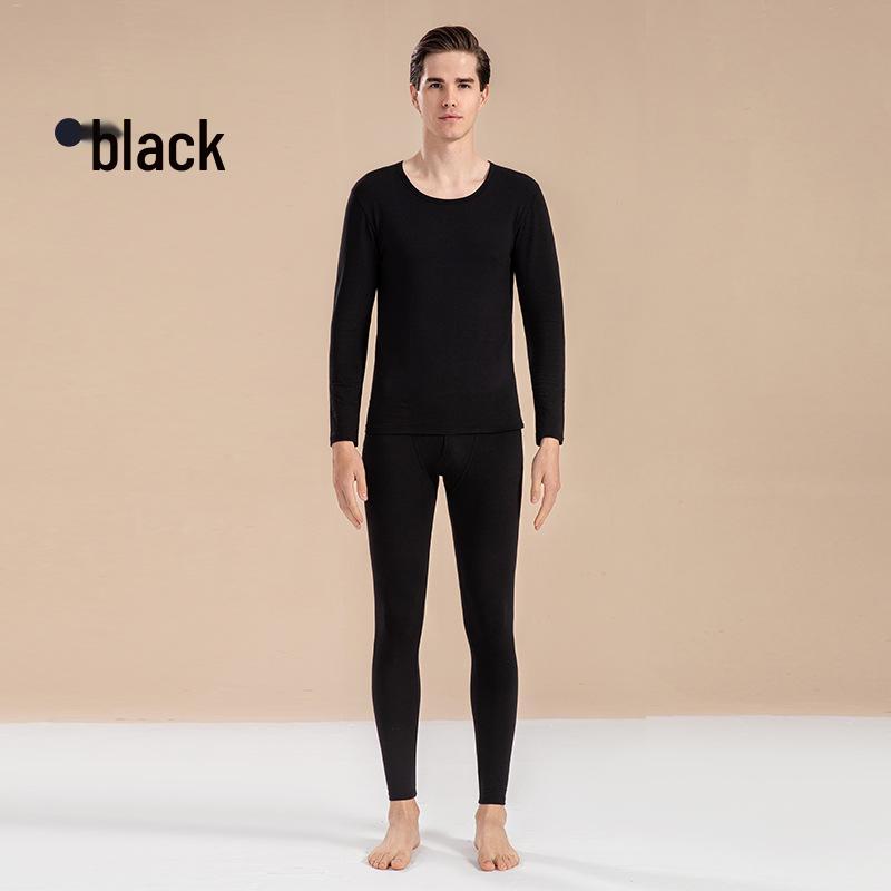 Men's Autumn Pure Cotton Thermal Set: Long Johns & Base Layer Shirt