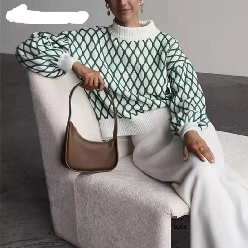 

Полуводолазка женская трикотажная сетка свитер пуловер женская одежда