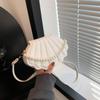Shell Shaped Crossbody Bag Fashion Mini Shoulder Bag Womens Faux Pearl Chain Handbag ARI