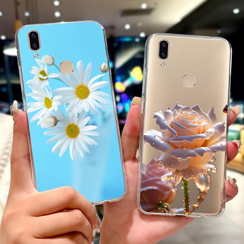 Für Vivo V9 Youth Hülle 1727 1726 Niedliche Liebesherz Bemalte Abdeckung Weiche Dünne Handyhülle Für Vivo Y85 Y89 V 9 Youth VivoV9 6GB Fundas