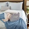 Large Canvas Storage Box with Lid Stacking Organizer Seasonal Items Toys Clothes Home Dorm Folding Storage Solution
