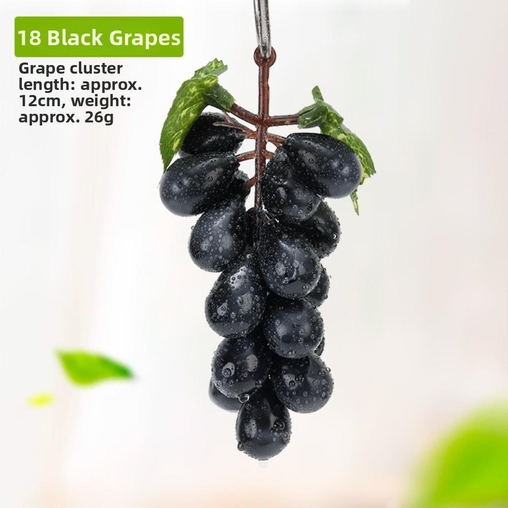 Realistic Artificial Grapes Bunches Decorative Simulation Artificial Faux Fruits Green Grass Fake Grape Bundles