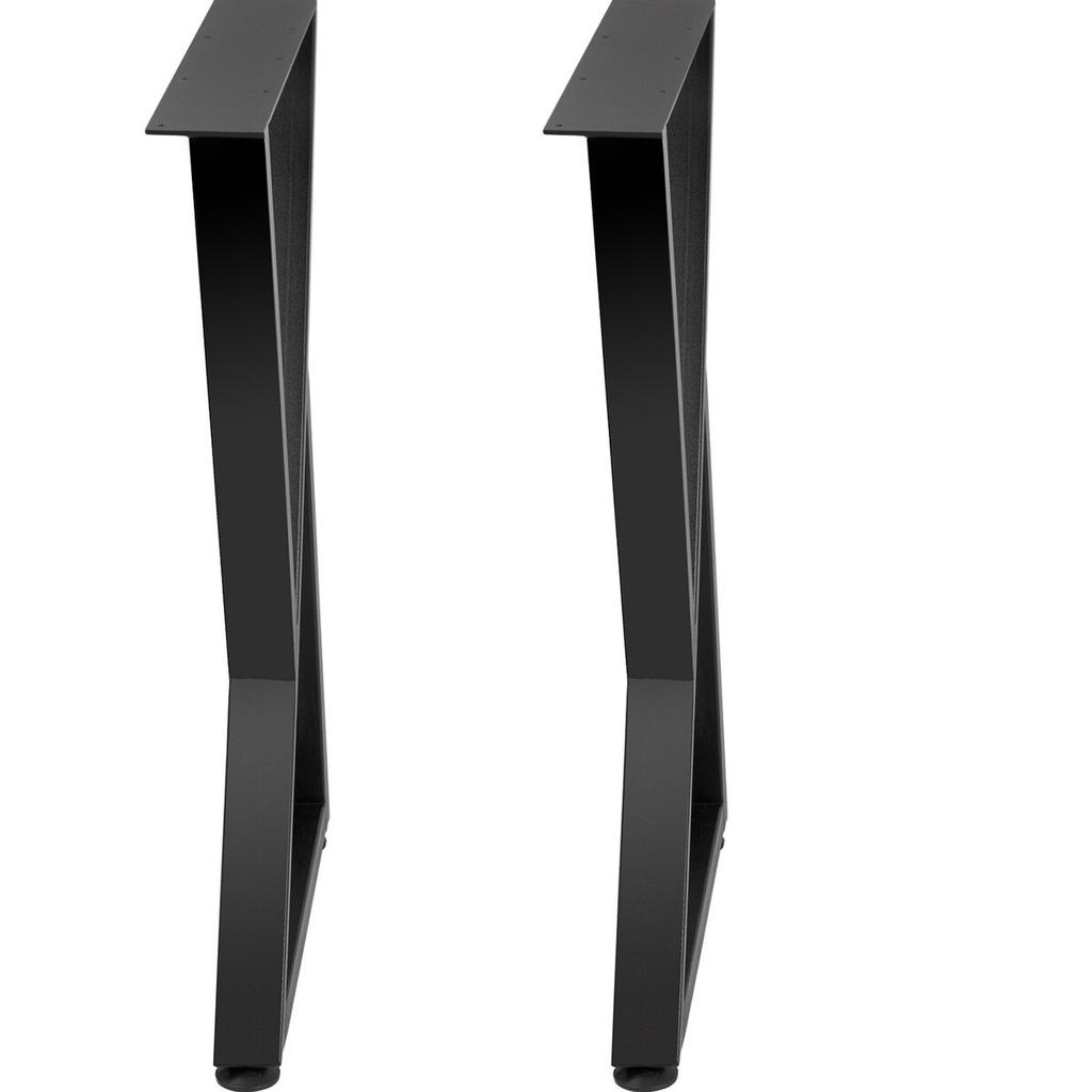Z Shape Metal Table Legs Dining Table Legs 28"x18" Desk Legs Set of 2