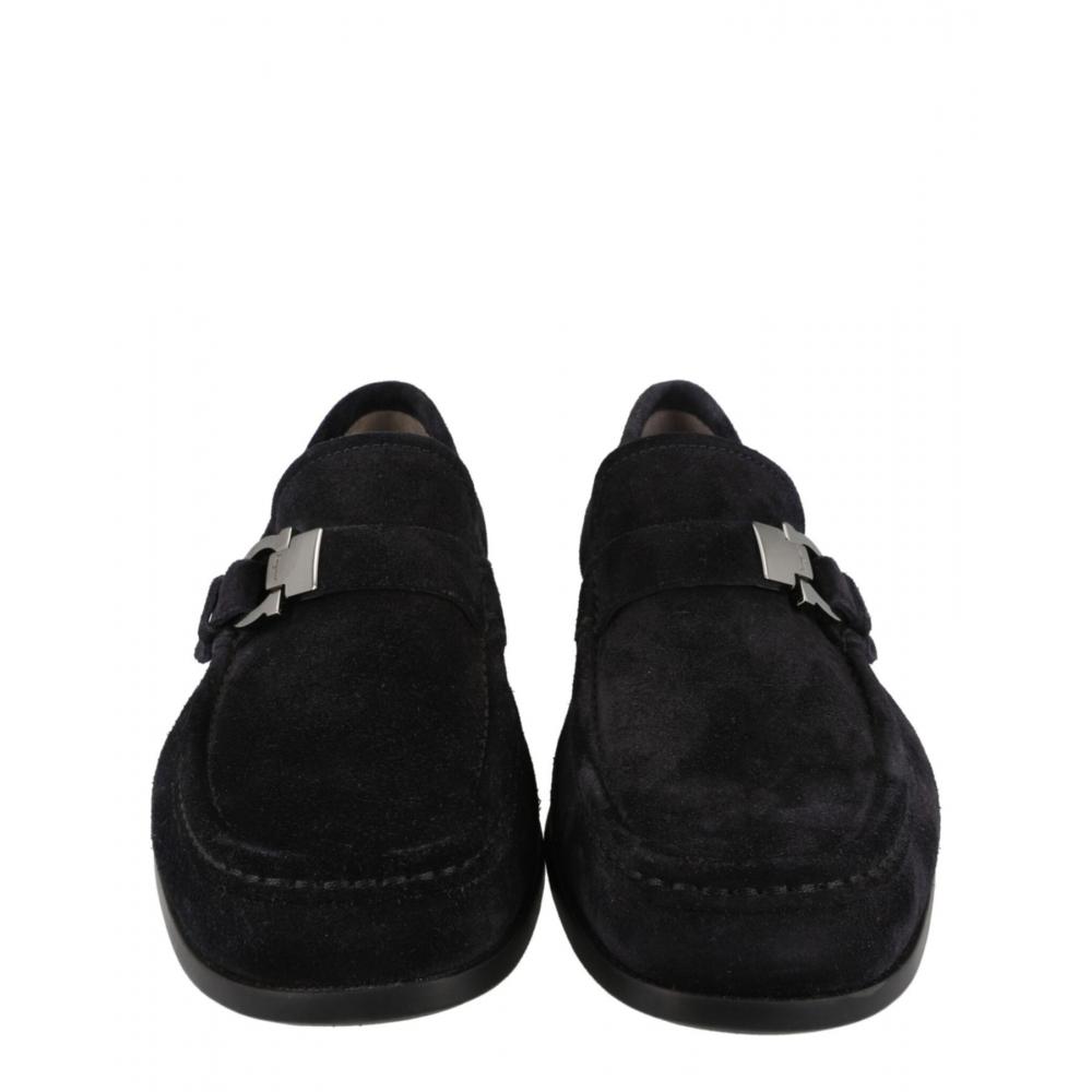 Salvatore Ferragamo Adam Suede Loafers Blue