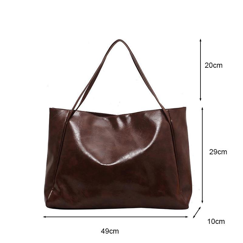Borsa a mano alla moda Borsa a spalla casual Inverno Nuova borsa Donna Retro Tendenza Borsa tote grande capacità Femminile
