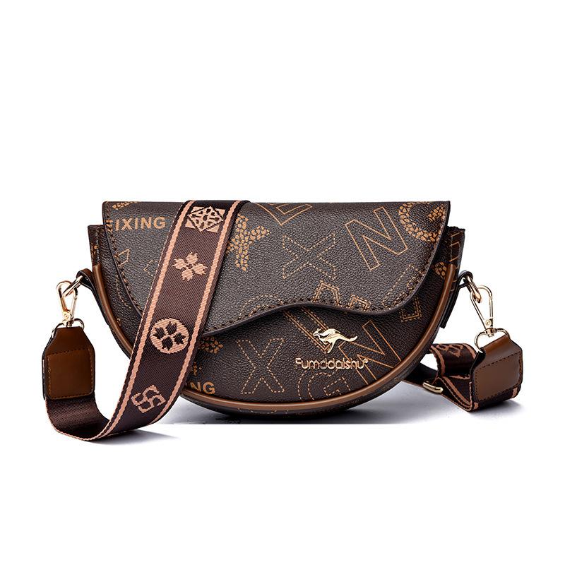 

Women s bag new texture versatile fashion shoulder bag large capacity high sense messenger bag коричневый