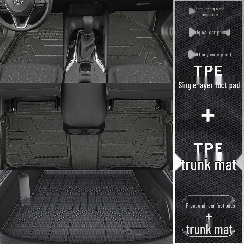 All-Weather Floor Mats for Toyota Vios - Full Coverage TPE Foot Mats with Driver's Seat Original Carpet Replacement.
