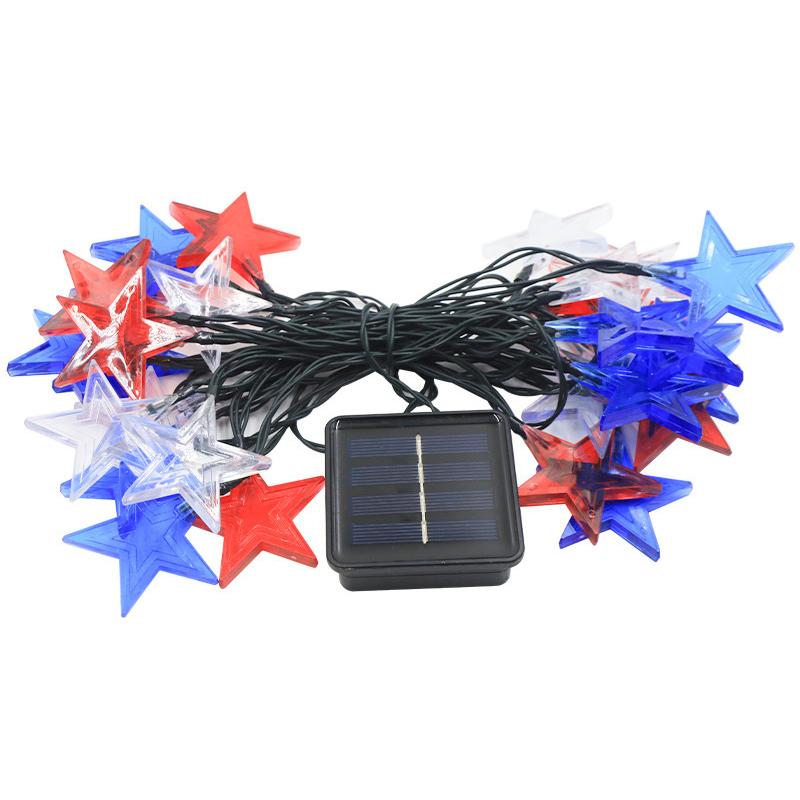 

6.5m 30-LED Star Design String Light 8 Modes Solar Outdoor Garden Yard Decorative Lamp A