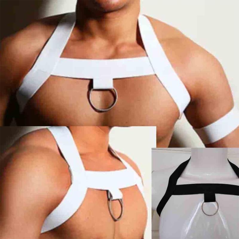 Punk Erotic Underwear Chest Belt for Men Sexy Hollow Out Chest Harness Belt