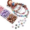 Acrylic Beads Fantasy Color Plated Pattern Ball Charms for DIY Necklace Bracelet Earring Jewelry Making