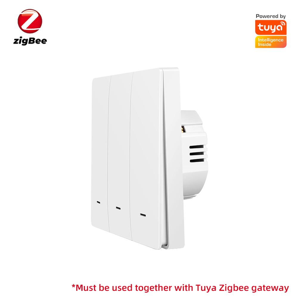 Tuya Smart Wall Light Switch Push Button Control No/With Neutral Wire APP Remote Timing Support Alexa Google Home Yandex Alice