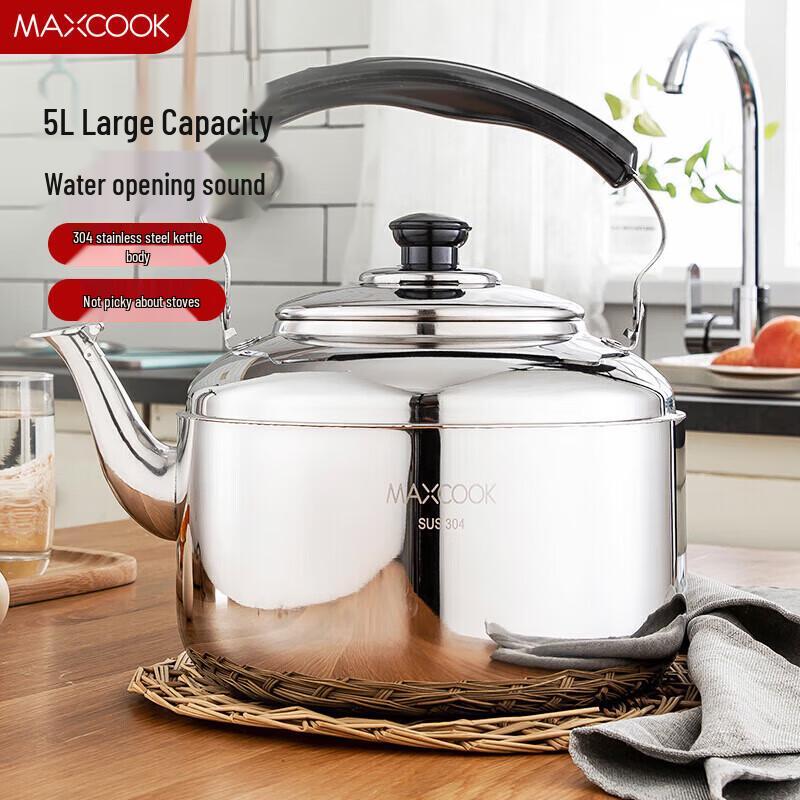 MAXCOOK 5L 304 Stainless Steel Whistling Kettle