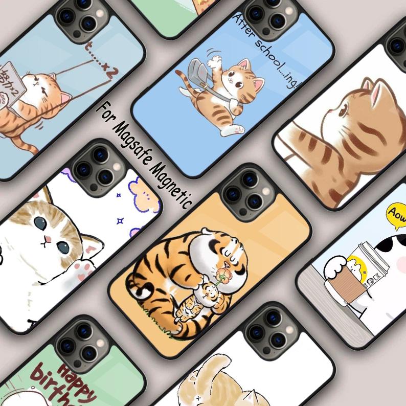 Funny Animal Cats Dog Tiger Magnetic Phone Case For APPLE iPhone 17 Air 16 14 13 12 Pro Max 15 Plus Wireless MagSafe Cover