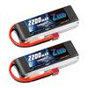 Zeee 11.1V 50C 2200mAh 3S LiPo Battery with T-Plug, 2-Pack, for RC Helicopters, Airplanes, FPV Drones, and More