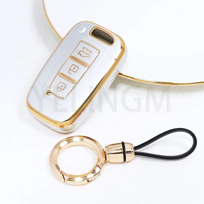 3/4 Buttons Shell Fob Car Key Case For Kia Hyundai Equus Optima K5 Forte Opirus Rohens Ix35 Soul Sorento Mohave Borrego Cover