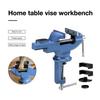2 Inch Table Vise Clamp On Work Bench Vise 360 Degree Rotation Base Adjustable Woodworking Vise 360° Rotation Vise