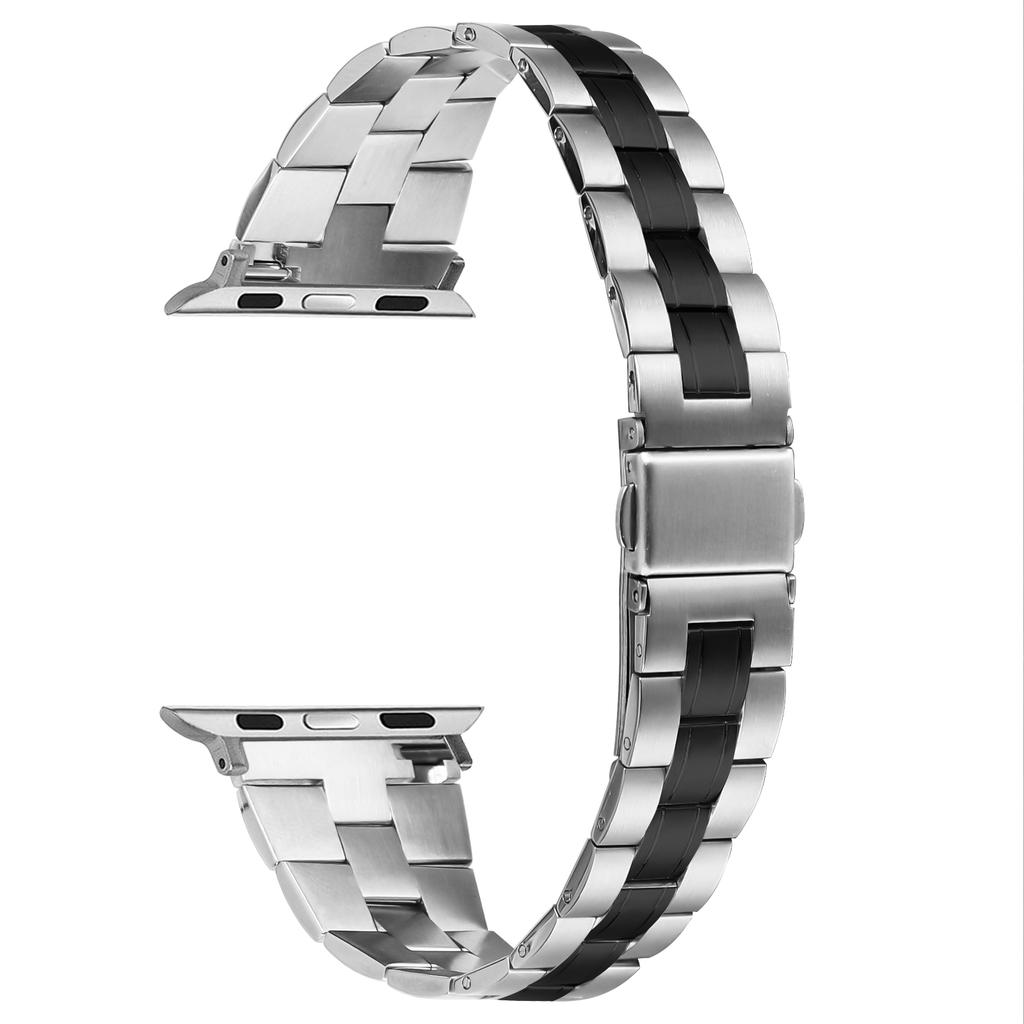 Apple Watch 10 46mm/Ultra 2/Ultra 49mm/9 8 7 45mm/SE számára (2023) SE (2022) SE 6 5 4 44mm/3 2 1 42mm Rozsdamentes Acél Szíj