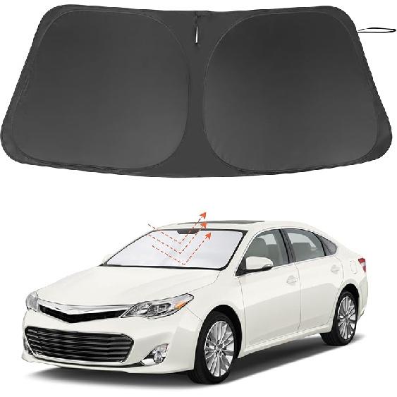 TINGLU Sun Shade For Tesla Model X Tesla X 2016-2024 2025 Accessories Windshield Sun Shade Window Shade UV Rays Protection Sun Visor Cover With
