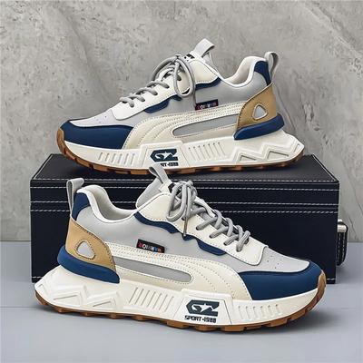 Herren Plateau Sneaker Luxus Tennis Trainingsschuhe Leder Freizeit Schuhe Höhenvergrößernde Sport Laufschuhe für Herren