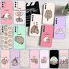 MH129 Pusheens Cat Phone Case for Motorola Edge 20 30 S30 40 50 Fusion Lite Plus Pro Neo Ultra One Power Action Macro Hyper Vision Zoom