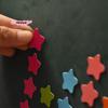 M-20pcs Star Shape Fridge Magnet Mix Colors Message Board Magnetic Refrigerator Sticker Home Kitchen Decoration Accessories
