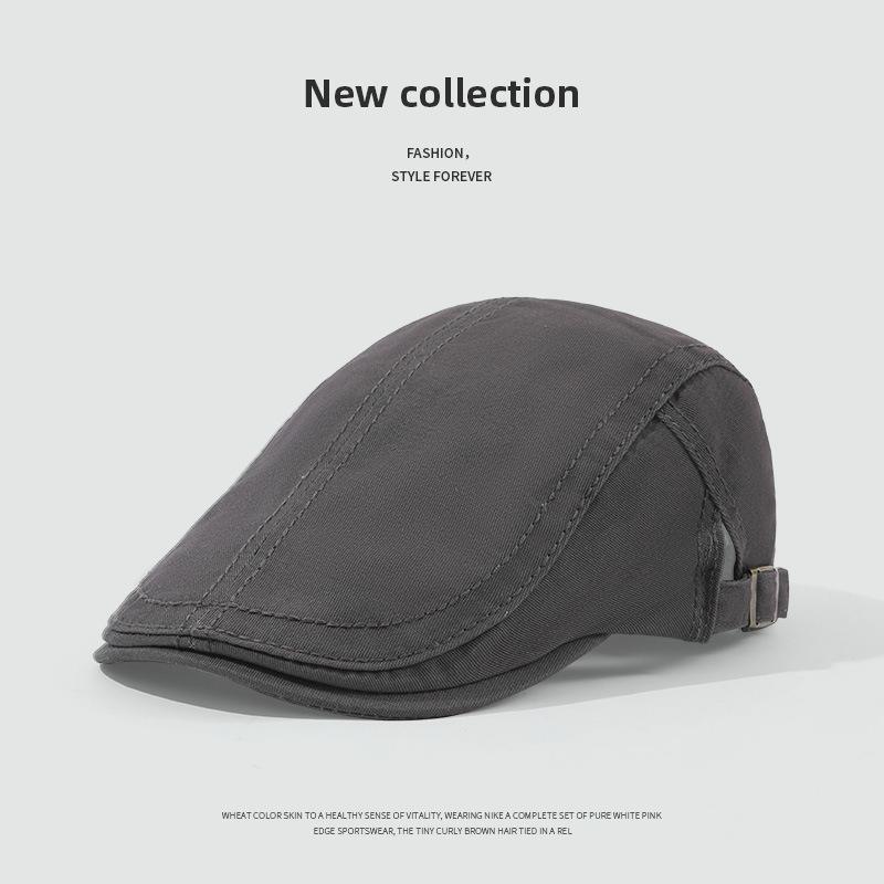 

Forward hat female spring and autumn fashion personality anti-wearing beret Korean version newsboy hat One size fits all (55-58cm)