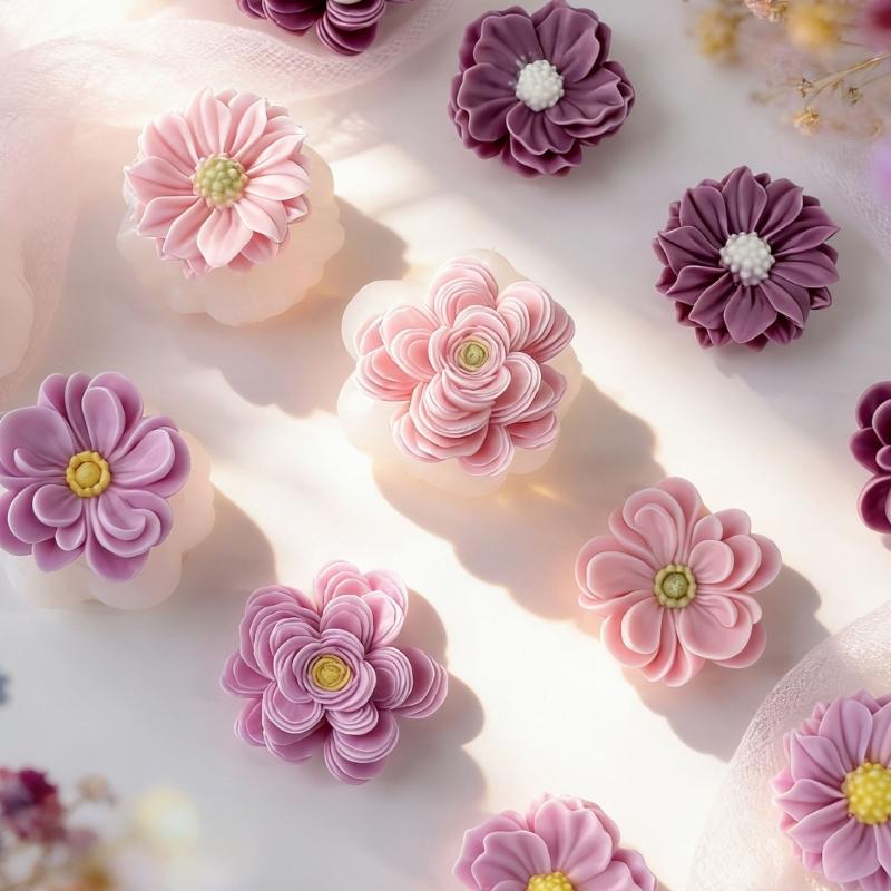 Flower Silicone Fondant Molds Multipurpose Silicone Mould Baking Tool for Making Candle Soap Chocolate Cake Decoration