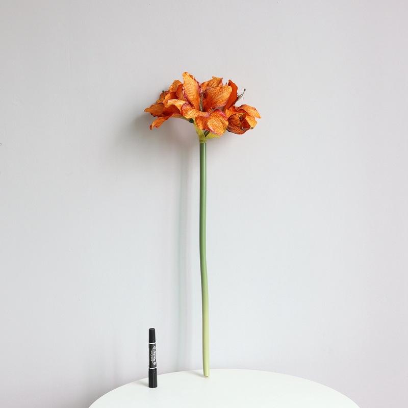 Simulation silk flower ornament, flannel simulation Clivia fake flower home furnishing hotel soft floor flower arrangement material Zhu Dinghong