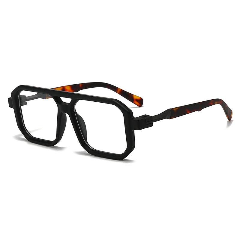 Trendy Retro Double Bridge Square Sunglasses for Men & Women - European & American Street Style