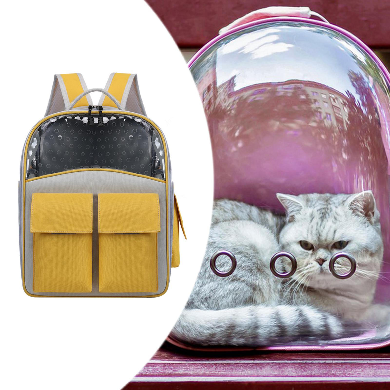 

Cat Backpack Carrier Bag, Breathable, Versatile Ventilated, Comfortable, Pet Backpack, жовтий