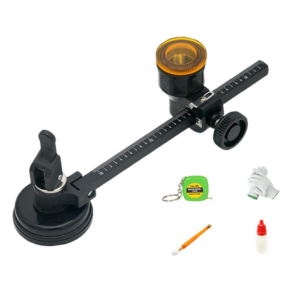 Industrielles Glasschneidewerkzeug für runde Formen mit verstellbarem Design, Professionelles Schwerlast-Handschneidewerkzeug mit Saugfuß