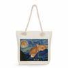 Painting print thick rope single-shoulder beach bag 7296