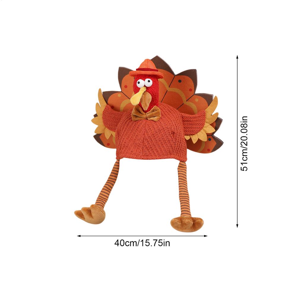 Thanksgiving Turkey Hat Adult Thanksgiving Cosplay Headwear Dress Up Holiday Hat For Photographers Event Planners Content 51X40cm
