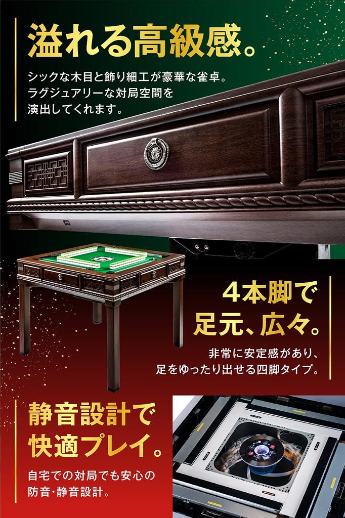 Blue Matte Mahjong Tiles Fully Automatic Mahjong Table with Assembly Wood Grain 10 Accessories Including Dining Table Top [Navy / 28mm] Service,