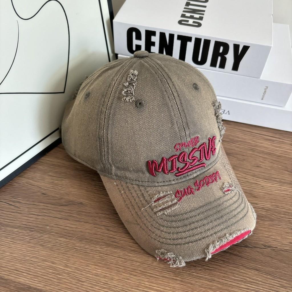 Retro-Baseballkappe mit Stickerei für Damen und Herren mit Sonnenschutz und verstellbarer Passform